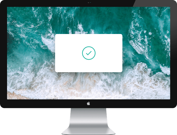 iMac with program running